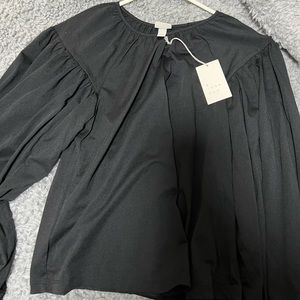 Long sleeve black blouse
